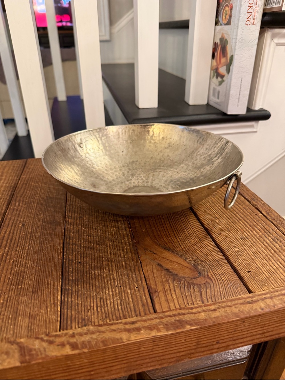Vintage hammered metal bowl